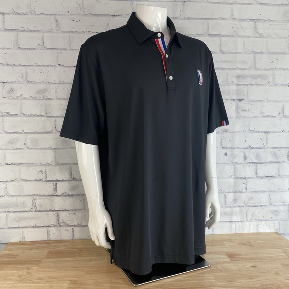 USAG Golf Shirt Men's 2XL XXL Polo Black Performance Logo U Suck At Golf - Picture 8 of 12